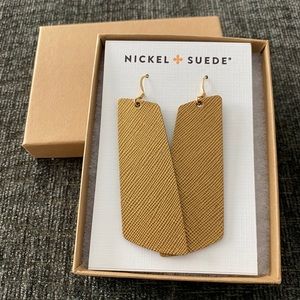 Nickel & Suede Antique Brass Gems